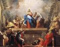 «Si me aman, cumplirán mis mandamientos; yo le rogaré al Padre y él les dará otro Paráclito para que esté siempre con ustedes, el Espíritu de la verdad». WIKIPEDIA/«Pentecostés», de Jean II Restout