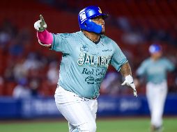 Willie Calhoun castigó un lanzamiento y desapareció la pelota del parque para sellar la remontada con un dramático jonrón de dos carreras. CORTESÍA/ CHARROS DE JALISCO.