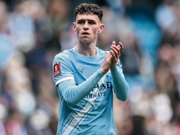 Phil Foden. El mediocampista británico puso dos asistencias en el triunfo de los citizens. AFP