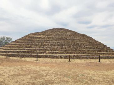 Pirámide de la Iguana tras su intervención, en la Zona Arqueológica de Guachimontones. CORTESÍA