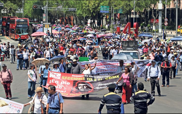 La movilización partirá a las 10:00 horas del Ángel de la Independencia con destino al Zócalo capitalino. SUN/Archivo