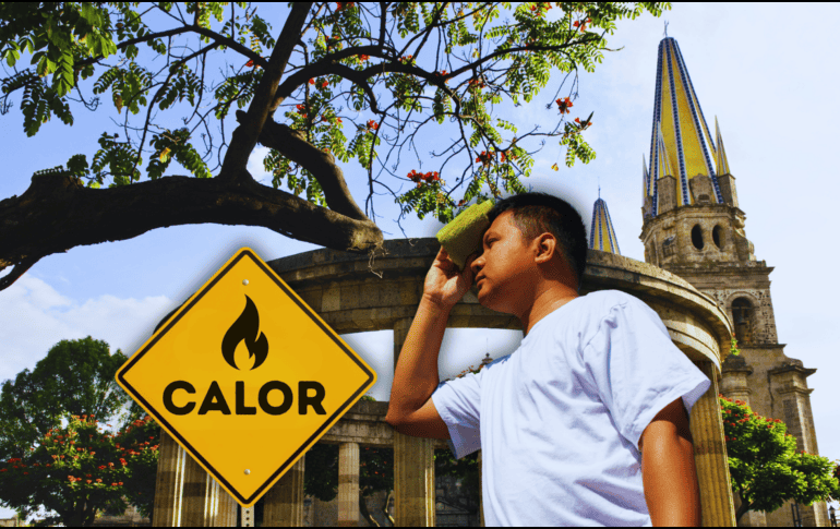 Quienes esperaban un respiro durante el sábado y el domingo tendrán que seguir lidiando con el intenso calor tapatío. ESPECIAL / CANVA