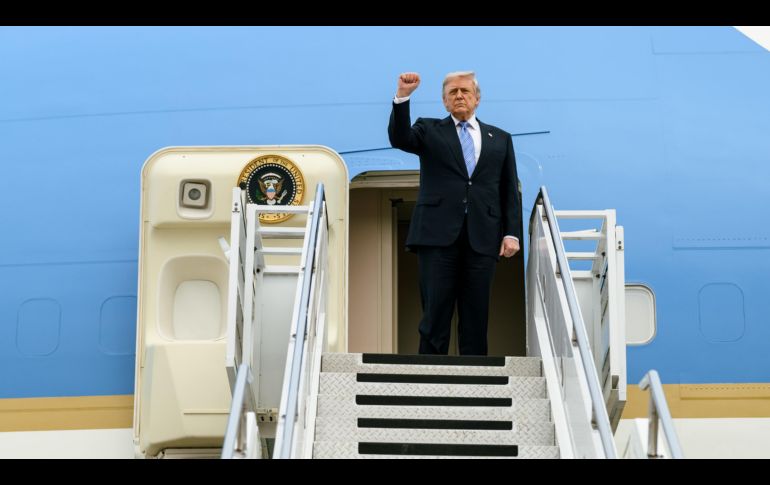 El presidente de los Estados Unidos, Donald J. Trump, abandona Pekín tras una histórica cumbre con su homólogo Xi Jinping. EFE/Casa Blanca