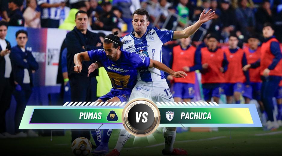 Pumas y Pachuca definen a un finalista del Torneo Clausura 2026 en la cancha del Estadio Olímpico Universitario. ESPECIAL / IMAGO7 y CANVA