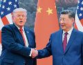 Donald Trump y Xi Jinping, durante la cumbre entre EU y China. AFP