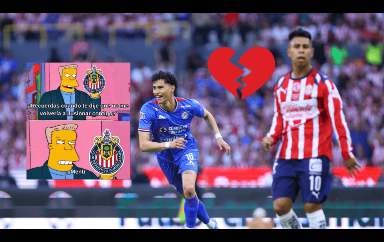Las redes sociales se inundaron de memes que retratan la tristeza de los aficionados de Chivas y la inmensa alegría de los de Cruz Azul. ESPECIAL / X / IMAGO7 / ARCHIVO