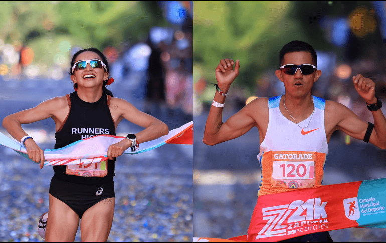 Los máximos honores del Medio Maratón 37 de Zapopan fueron conquistados por corredores mexicanos. ESPECIAL