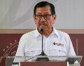 Fotografía del 9 de diciembre de 2024 del exsecretario de Seguridad de Sinaloa Gerardo Mérida durante un acto en Culiacán. EFE/ I. Medina