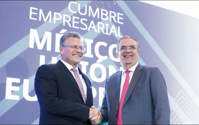 Maroš Šefèoviè y Marcelo Ebrard detallaron los alcances de las negociaciones entre nuestro país y el bloque continental. ESPECIAL