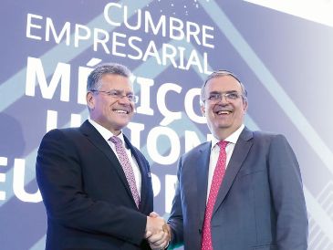 Maroš Šefèoviè y Marcelo Ebrard detallaron los alcances de las negociaciones entre nuestro país y el bloque continental. ESPECIAL