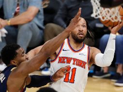 Jalen Brunson. El base fue el protagonista en una nueva exhibición grupal con 30 puntos. EFE/D. Maxwell