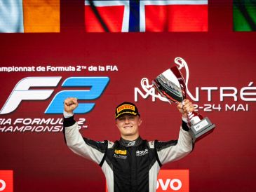 Stenshorne cruzó primero la meta, seguido por Alex Dunne y Gabriele Minì, quienes completaron el podio en Montreal. AFP/ D. VAN DER LAAN.