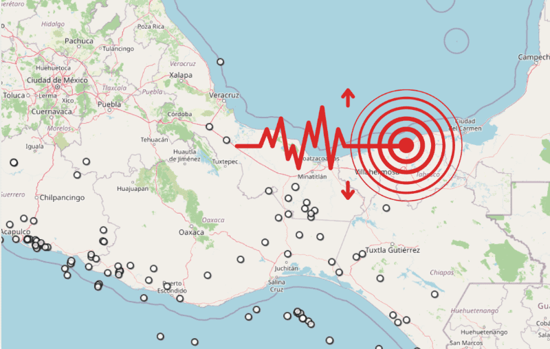 &nbsp;Sismo en Tabasco. ESPECIAL / SSN