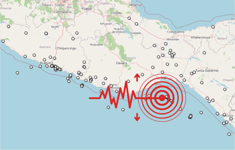 &nbsp;Sismo en Oaxaca. ESPECIAL / SSN