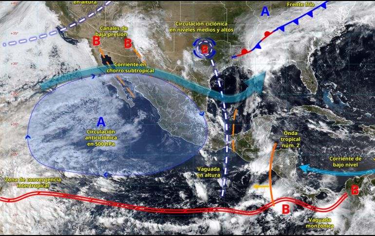 A la par de las lluvias, el ambiente caluroso continuará predominando en buena parte del territorio nacional. ESPECIAL/ SMN.