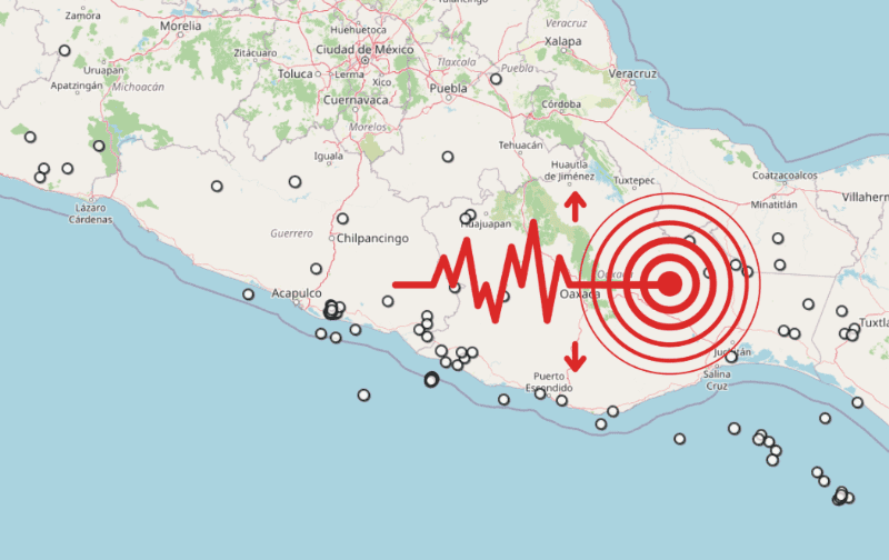 &nbsp;Sismo en Oaxaca. ESPECIAL / SSN