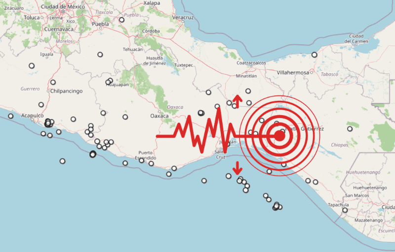 &nbsp;Sismo en Chiapas. ESPECIAL / SSN