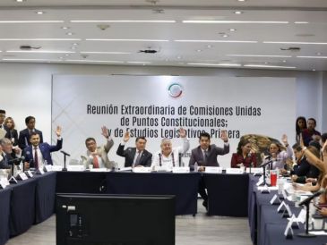 Con 21 votos a favor y 9 en contra, se turnó al pleno la reforma de la presidenta de México, Claudia Sheinbaum. SUN/ D. SANCHÉZ.