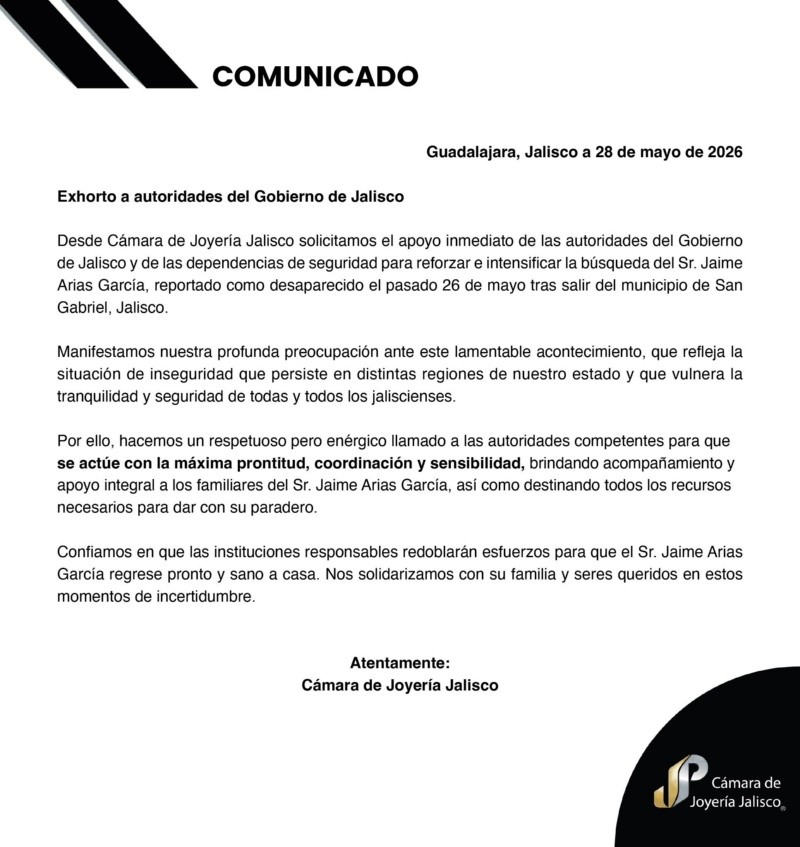 FACEBOOK / CÁMARA DE JOYERÍA JALISCO&nbsp;