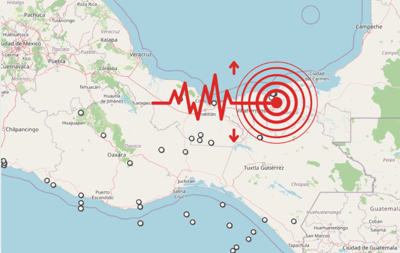 &nbsp;Sismo en Tabasco. ESPECIAL / SSN
