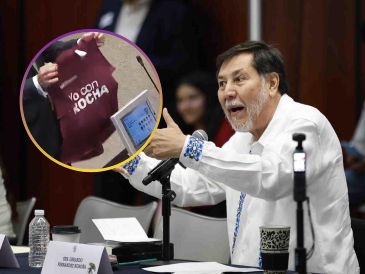 Durante el intercambio de reclamos, voces sin identificar desde otros escaños gritaban "¡Póntela, póntela!" para aumentar la presión sobre Noroña. SUN / D. Simón Sánchez