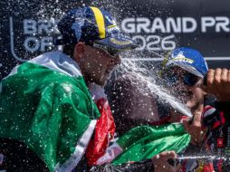 Bezzecchi amplía su ventaja al frente del campeonato hasta los 17 puntos sobre su compañero de equipo Martín. EFE/C. Giovannini