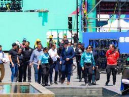 Rodrigo Martínez-Celis Wogau, Director de Seguridad y Protección Civil de FIFA México, realizó un recorrido por las instalaciones que se montan en la Plaza Liberación, en el Centro Histórico tapatío. EL INFORMADOR / A. Navarro