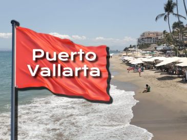 Estas son las advertencias por el estado del mar en Puerto Vallarta para este martes 7 de julio. ESPECIAL / FACEBOOK Protección Civil y Bomberos Puerto Vallarta