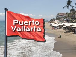 Esta es la única playa con bandera roja en Puerto Vallarta este lunes 1 de junio. ESPECIAL / FACEBOOK Protección Civil y Bomberos Puerto Vallarta
