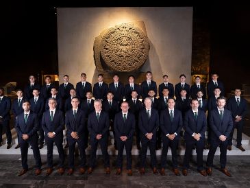 La sesión fotográfica se llevó a cabo en el Museo Nacional de Antropología de la Ciudad de México. ESPECIAL/ SELECCIÓN MEXICANA.
