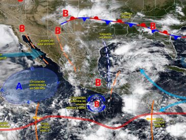 Las precipitaciones podrían generar inundaciones, deslaves y crecidas de ríos, mientras persiste el ambiente caluroso en varias regiones de México. ESPECIAL/ SMN.