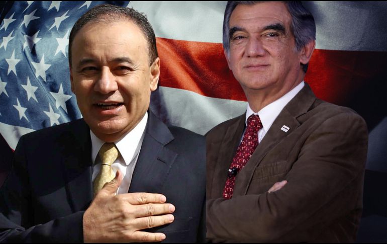 Estados Unidos investiga a los gobernadores mexicanos de Sonora y Tamaulipas, Alfonso Durazo y Américo Villarreal, por supuestos vínculos con el crimen organizado. ESPECIAL / SUN y CANVA