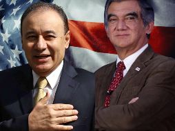 Estados Unidos investiga a los gobernadores mexicanos de Sonora y Tamaulipas, Alfonso Durazo y Américo Villarreal, por supuestos vínculos con el crimen organizado. ESPECIAL / SUN y CANVA