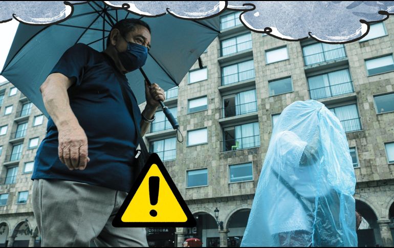 Pese a que Protección Civil advierte por fuertes lluvias en Jalisco durante dos días, Meteored mantiene el pronóstico de lluvia extendido hasta el viernes en Guadalajara. EL INFORMADOR / ARCHIVO