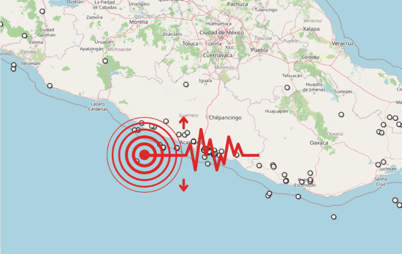 &nbsp;Sismo en Guerrero. ESPECIAL / SSN