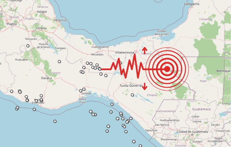 &nbsp;Sismo en Tabasco. ESPECIAL / SSN