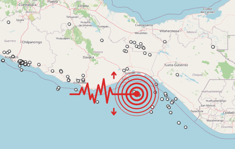 &nbsp;Sismo en Oaxaca. ESPECIAL / SSN