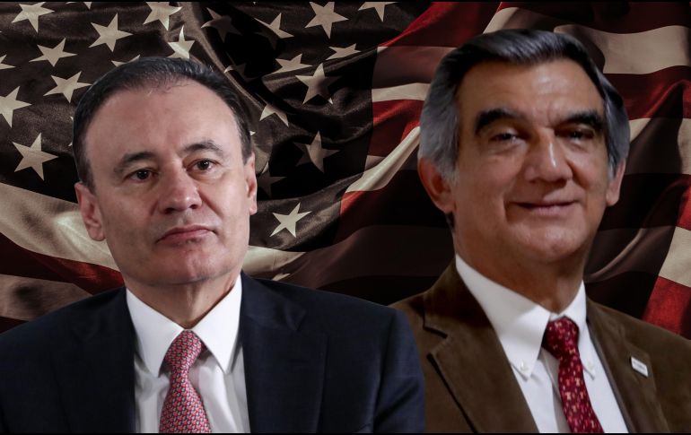 El medio Los Angeles Times publicó que Washington está investigando a los gobernadores de Sonora, Alfonso Durazo, y Tamaulipas, Américo Villareal, a quienes habría retirado sus visas en el marco de las indagatorias. ESPECIAL / SUN y CANVA