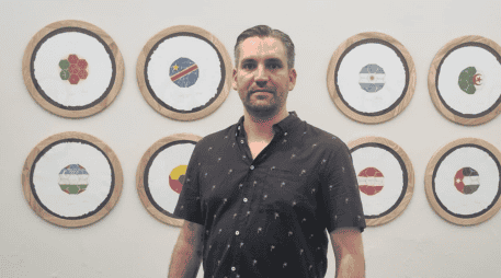 Rodrigo Ímaz presenta su exposición titulada Esferomaquia: Combate por la esfera. EL INFORMADOR / F. SALCEDO