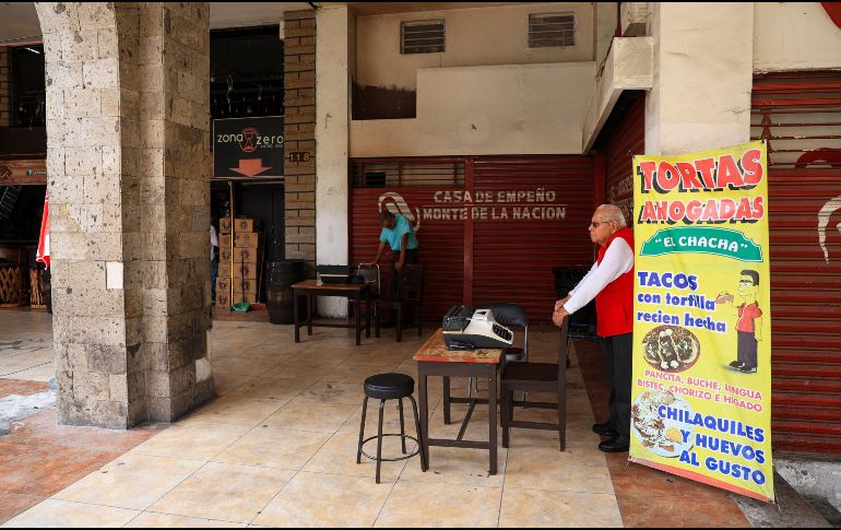 Negocios del Centro Historico presentan poca afluencia de personas ante cierres en los alrededores. EL INFORMADOR / J. ACOSTA