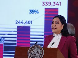Ariadna Montiel resaltó la labor de AMLO y de Claudia Sheinbaum en el proyecto de la 4T. SUN/ARCHIVO