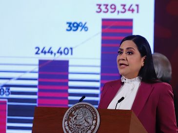 Ariadna Montiel resaltó la labor de AMLO y de Claudia Sheinbaum en el proyecto de la 4T. SUN/ARCHIVO