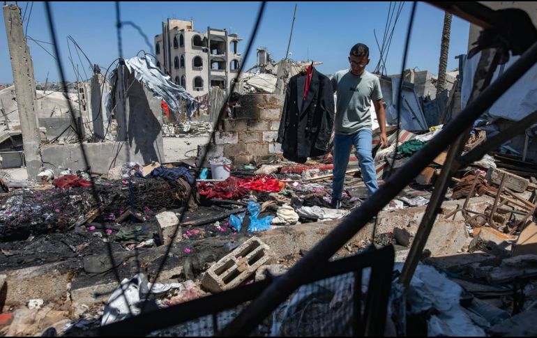 Imagen reciente de la Franja de Gaza tras los bombardeos israelíes. EFE/H. IMAD