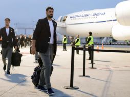 El contingente iraní arribó sobre las 5:00 horas local al Aeropuerto Internacional de Tijuana. EFE/J. Terríquez