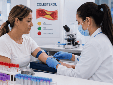 Los expertos recomiendan realizar revisiones médicas periódicas y análisis de sangre para conocer los niveles de colesterol y actuar a tiempo. IA