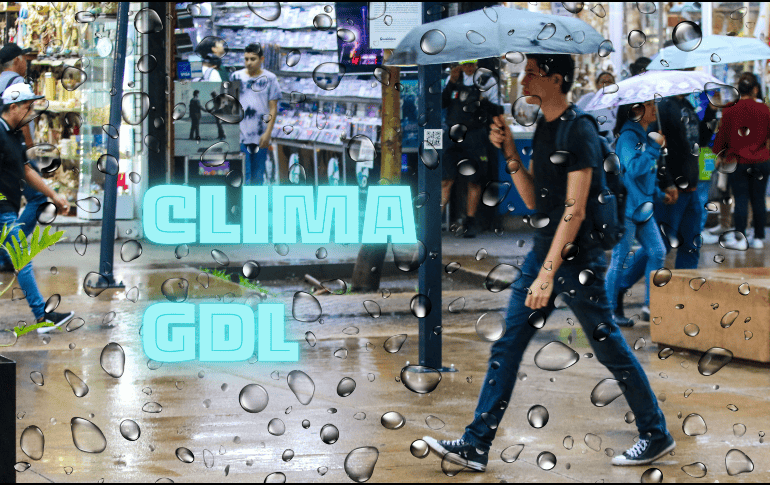 La combinación de humedad, nubosidad y temperaturas cercanas a los 23 grados durante el día mantiene abiertas las posibilidades de lluvia para mañana 9 de junio en la capital tapatía. EL INFORMADOR/ARCHIVO