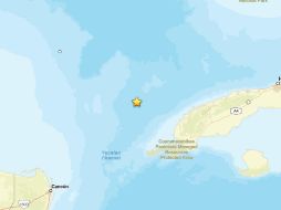 El Servicio Geológico de Estados Unidos informó que el sismo de hoy tuvo su epicentro a 118 kilómetros al oeste-noroeste de Mantua, Cuba, y una profundidad de 33 kilómetros. ESPECIAL / USGS
