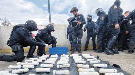El hallazgo de los explosivos causó asombro en redes sociales. SUN/V. Rosas