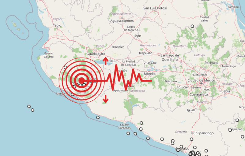 &nbsp;Sismo en Colima. ESPECIAL / SSN