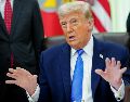 "No sé si voy a renovarlo porque, para ser sincero, a Estados Unidos le va mucho mejor", dijo Trump en el Despacho Oval. EFE / A. Schwartz